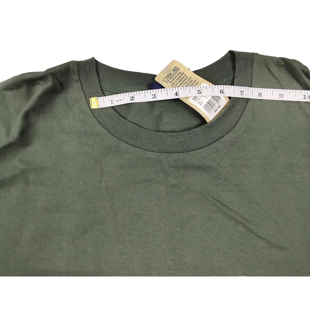 Cherokee Shirt Mens 3XL Green Short Sleeve Crew Neck Cotton Tee Casual T-Shirt - Picture 7 of 9
